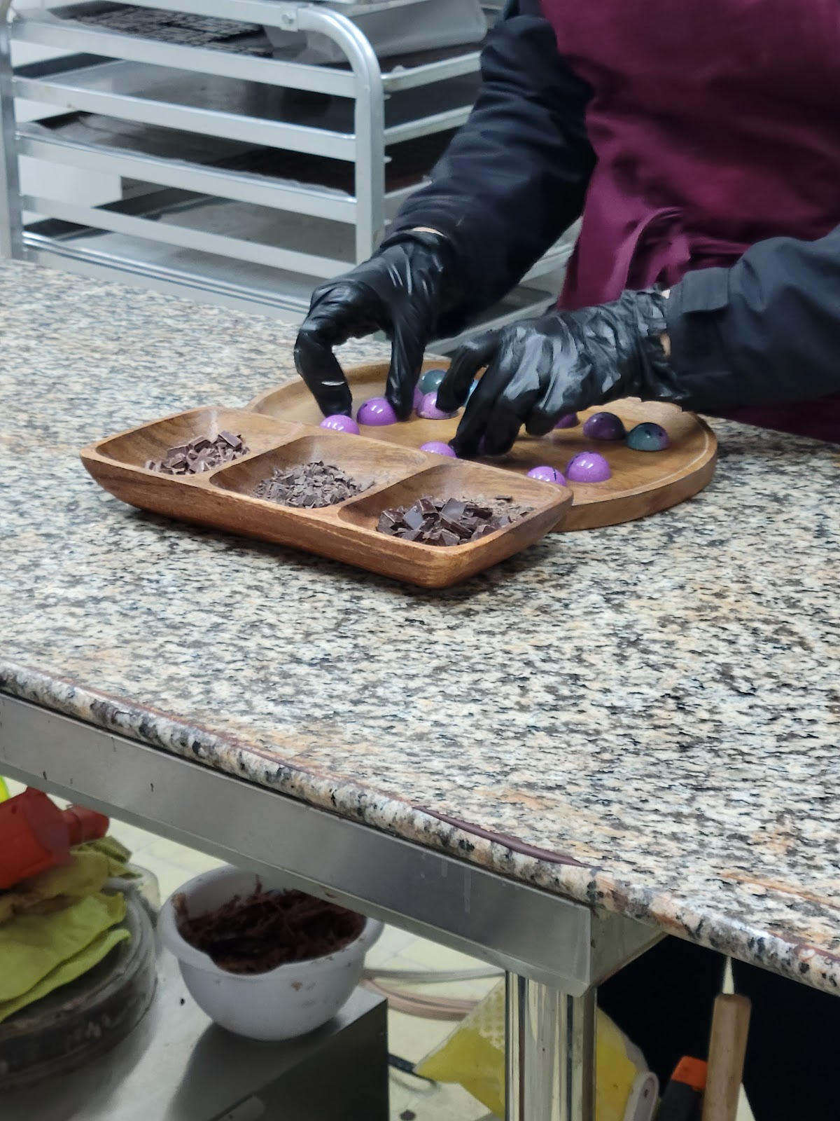 Bandeja de chocolates preparada para eventos